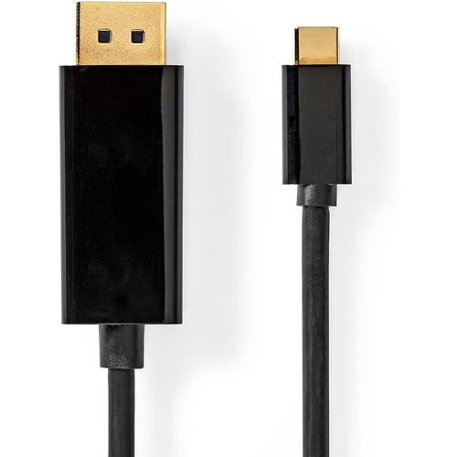 KAL-Adaptateur Usb-C¿ - Usb 3.2 Gen 1 - Connecteur Usb-C¿ - Connecteur Displayport - 4K@60Hz - 2.00 M - Rond - Doré - Pvc - Noir - Étiquette