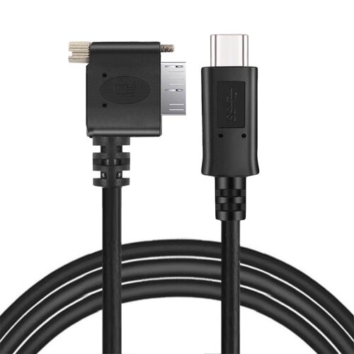 KAL-Câble Usb-C Type-C Hôte Vers Micro Usb 3.0 À Montage À Vis 5 Gbit/S À Angle Droit À 90 Degrés Pour Le Stockage De Caméras Industrielles