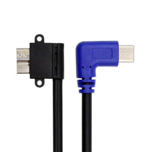 KAL-Câble Usb-C 10 Gbps Usb-C Vers Micro Usb 3.0 Pour Disque Dur Coudé À 90 Degrés Pour Appareil Photo Industriel Stockage Téléphone