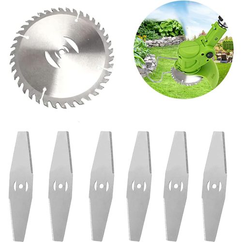 KAL-Lames Pour Débroussailleuse, Métal Lame Accessoires Pour Débroussailleuse, Couteau De Rechange Tondeuse Lame De Débroussailleuse, Pour Tondeuse À Gazon De Jardin Et Outils Électriques D'Extérieur