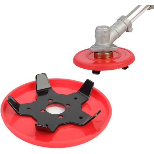 KAL-Tondeuse À Gazon À 5 Dents, Lame De Débroussailleuse Rouge, Aiguiseur De Tondeuse À Gazon, Plateau De Désherbage Pour Plateau De Désherbage, Accessoires De Machine