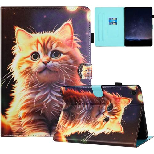 Tianyi-Coque Pour Samsung Galaxy Tab A9+/A9 Plus 2023 11.0"" (Sm-X210/Sm-X215/Sm-X216), Tablette Housse De Protection,Cuir Pu Étui Case Pour Samsung Galaxy Tab A9+,Chat Doré