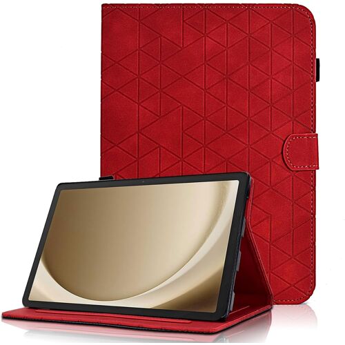 Kal-Coque Pour Samsung Galaxy Tab A9+ / A9 Plus 11 Pouces (Sm-X210/Sm-X215/Sm-X216) 2023, Étui De Protection Folio En Pu Cuir Stand Smart Auto Wake/Sleep Housse Cover, Rouge