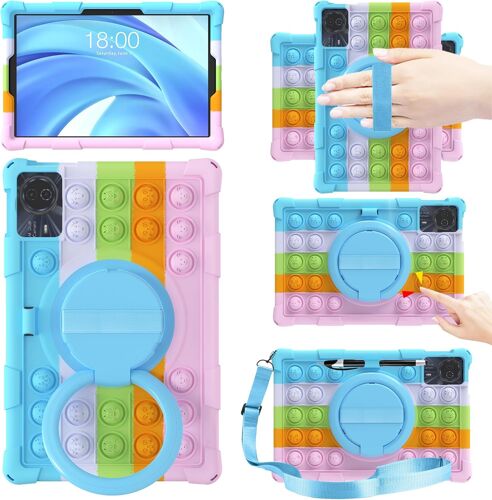 KAL-Coque Étui Pour Doogee T30 Pro, Rotative 360 Degrés Housse Case Cover Pour Doogee T40/Doogee T30 Ultra/Doogee T30S / Doogee T30Se 11 Inch Tablet, Coloris Bleu