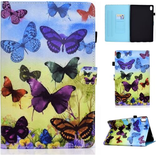 KAL-Coque Pour Lenovo Tab P11/ Tab P11 Plus 2021 (Tb-J606F/J606L/J607), Étui De Protection Smart Cover Housse Etui Cuir Automatique Veille/Réveil Pour Lenovo Tab P11 2021 11"", Papillon Coloré