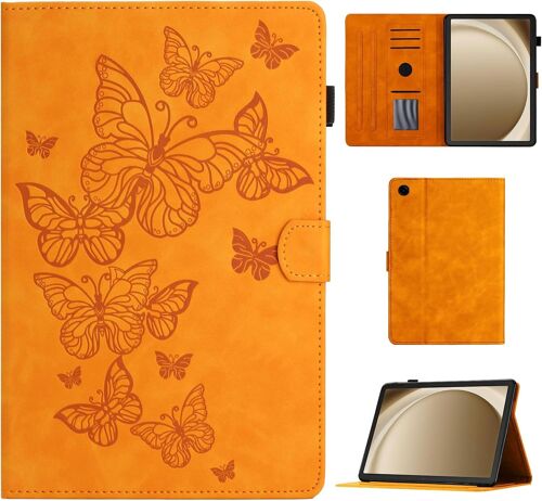 Coque pour Samsung Galaxy Tab A9+ Plus 11"" 2023 Étui de Protection Case Tablette Housse Smart Cover avec Réveil/Veille pour Samsung Galaxy Tab A9+/ A9 Plus SM-X210/SM-X216/SM-X218, Orange