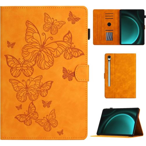 Coque Pour Samsung Galaxy Tab S10 Fe 10.9 Pouces 2025/ S9 Fe 10,9 Pouces/S9 11 Pouces 2023 Étui De Protection Case Tablette Housse Avec S Pen Porte-Stylet Pour Samsung Tab S10 Fe/S9 Fe/S9, Orange