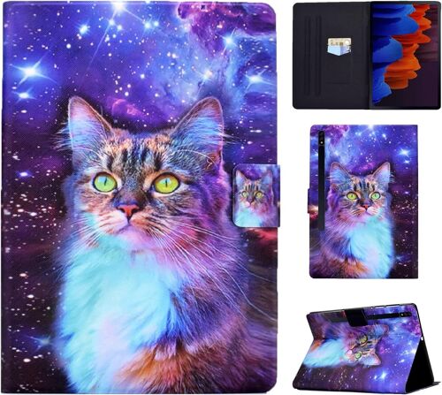 KAL-Coque Pour Samsung Galaxy Tab S7 (Sm-T870 /Sm-T875) S8 2022 (Sm-X700 /Sm-X706), Mince Et Léger Étui Avec Réveil/Veille Auto Housse Galaxy Tab S8 11"" - Starcat