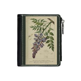 Portefeuille La glycine des lacs=8 Compact en Simili-Cuir PU Porte-Cartes Fermeture Éclair Homme Femme Ad