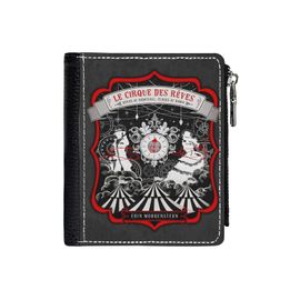 Portefeuille Le Cirque de la Nuit=23 Compact en Simili-Cuir PU Porte-Cartes Fermeture Éclair Homme Femme Ad