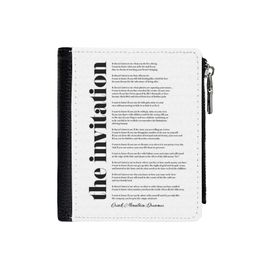 Portefeuille L'invitation d'Oriah Mountain Dreamer=21 Compact en Simili-Cuir PU Porte-Cartes Fermeture Éclair Homme Femme Ad