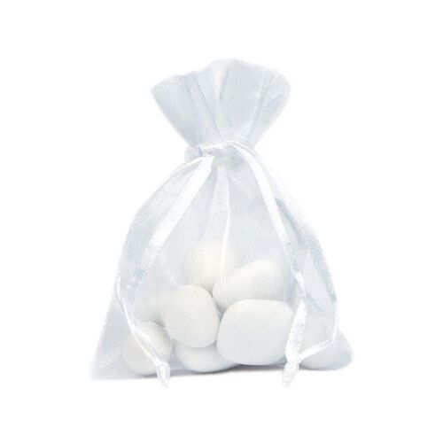 10 SACS ORGANZA 7.5X10CM BLANC