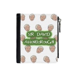 Portefeuille Le légendaire Sir David Attenborough=41 Compact en Simili-Cuir PU Porte-Cartes Fermeture Éclair Homme Femme A