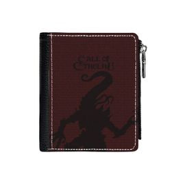Portefeuille L'horreur entre les lignes- Nyarlathotep=32 Compact en Simili-Cuir PU Porte-Cartes Fermeture Éclair Homme Femme Ad