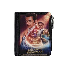 Portefeuille Le plus grand showman=45 Compact en Simili-Cuir PU Porte-Cartes Fermeture Éclair Homme Femme Ad