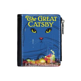 Portefeuille Le Grand Catsby=9 Compact en Simili-Cuir PU Porte-Cartes Fermeture Éclair Homme Femme Ad