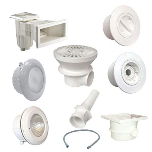 Kit pièces à sceller blanches pour piscines béton jusqu'à 8x4 m