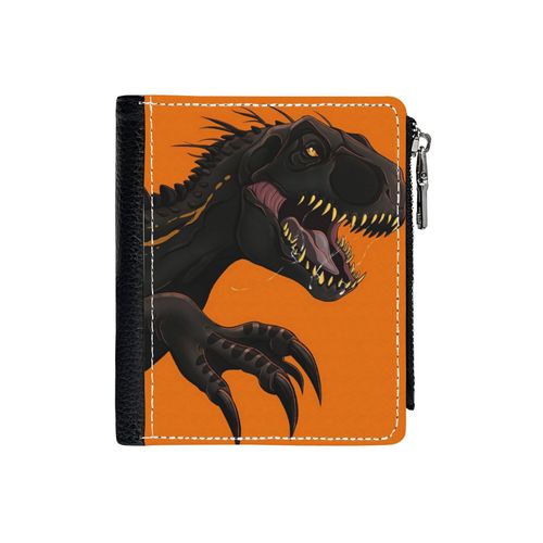 Portefeuille Indoraptor de Jurassic World=35 Compact en Simili-Cuir Porte-Cartes Fermeture Éclair Homme Femme Ad