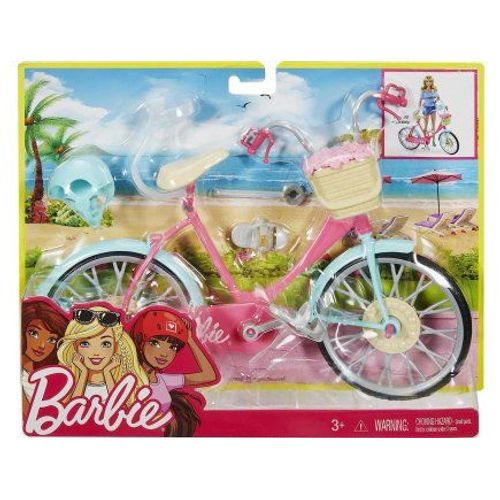Coffret Bicyclette Barbie - Vélo Avec Accessoires - Pour Poupée Mannequin - Set Loisir Et Carte Tigre