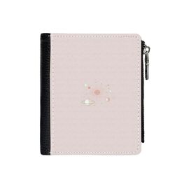 Portefeuille Esthétique de l'espace=27 Compact en Simili-Cuir Porte-Cartes Fermeture Éclair Homme Femme A