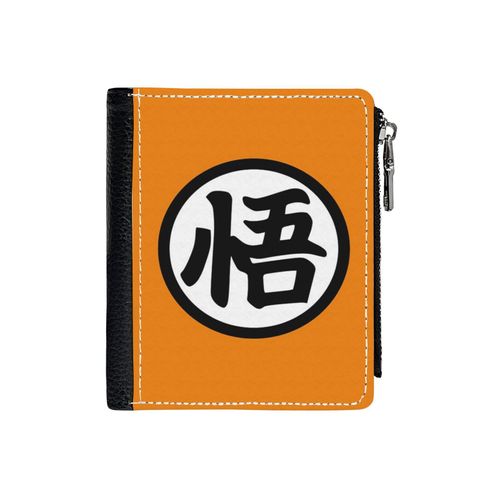 Portefeuille Goku-Dragon Ball Z=32 Compact en Simili-Cuir Porte-Cartes Fermeture Éclair Homme Femme Ad