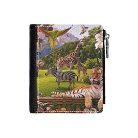 Portefeuille Un endroit appelé chez soi=38 Compact en Simili-Cuir Porte-Cartes Fermeture Éclair Homme Femme A