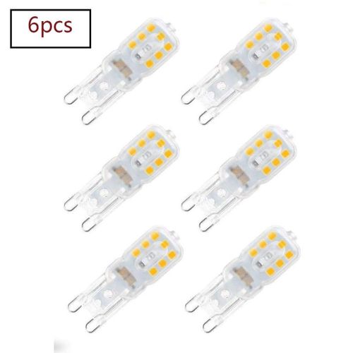6x Ampoule Led G9 Blanc Chaud 220v Ampoules Led G9 Adaptées Au Bureau, Goodnice