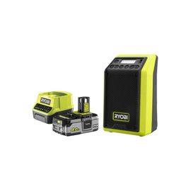 Pack RYOBI 18V Radio bluetooth AM/FM - 1 Batterie 4,0Ah - 1 Chargeur rapide 2,0Ah