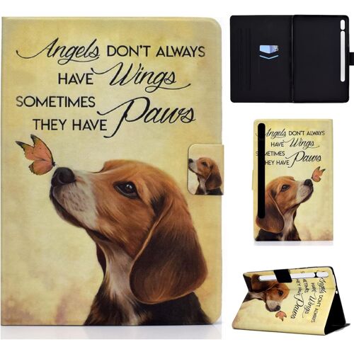 KAL-Coque Pour Lenovo Tab P12 12,7 Pouces 2023 Étui Housse De Protection En Cuir Pu Tablette Cover Avec Veille/Réveil Automatique Et Porte-Stylet Pour Lenovo Tab P12 2023, Gelber Hund