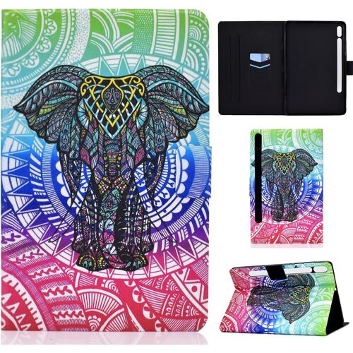 KAL-Coque Pour Lenovo Tab P12 12,7 Pouces 2023 Étui Housse De Protection En Cuir Pu Tablette Cover Avec Veille/Réveil Automatique Et Porte-Stylet Pour Lenovo Tab P12 2023, Elefant