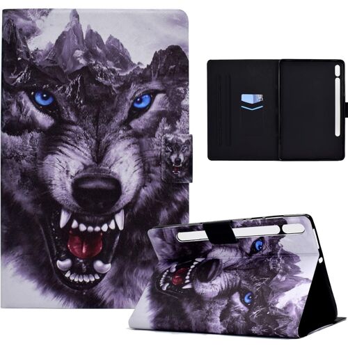 KAL-Coque Pour Lenovo Tab P12 12,7 Pouces 2023 Étui Housse De Protection En Cuir Pu Tablette Cover Avec Veille/Réveil Automatique Et Porte-Stylet Pour Lenovo Tab P12 2023, Wolfshund