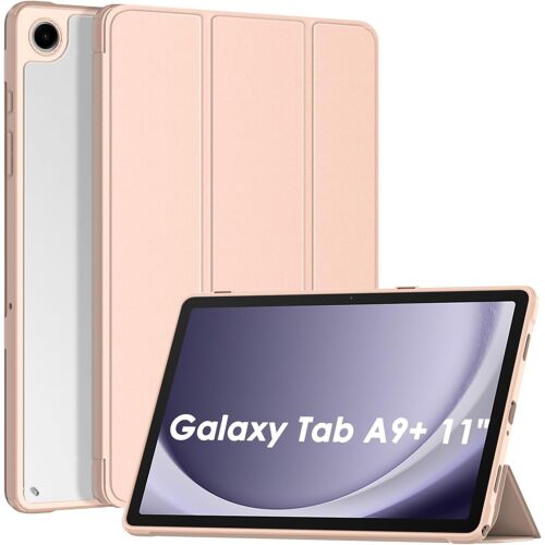 KAL-Étui De Protection Pour Samsung Galaxy Tab A9+ Plus 11"" 2023 (Sm -X210/X216/X218), Galaxy Tab A9 Plus 11"" - Support Fin Et Léger - Avec Veille/Réveil Automatique - Rose