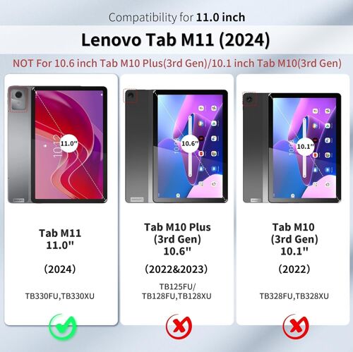 Coque pour Lenovo Tab M11 11 Pouces 2024 TB330 Business Cuir PU Tablet Étui pour Lenovo Tab M11 avec Fente pour Carte Fonction Stand Or Rose