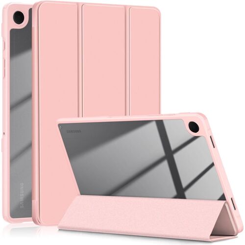 KAL-Coque Pour Samsung Galaxy Tab A9+ / A9 Plus 11 Pouces 2023 Sm-X210/X215/X216/X218 Tablette,Etui Housse Folio Translucide Avec Fonction Support Et Veille/Réveil Automatique,Rose