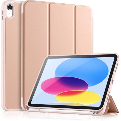 KAL-Coque Pour Ipad (A16) 11Ème Génération 11 Pouces 2025/Ipad 10Ème Génération 10,9 Pouces 2022, Housse Étui Arrière Flexible En Tpu Antichoc, Veille/Réveil Automatique, Or Rose