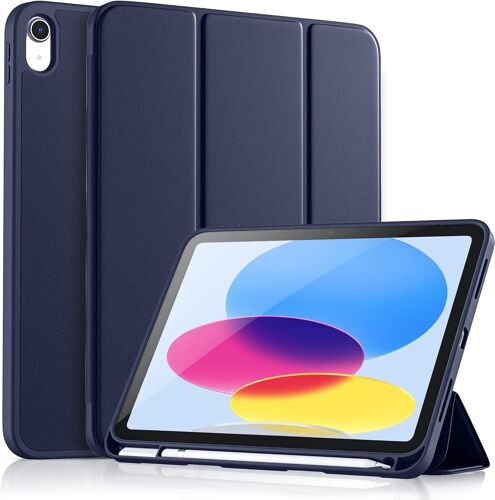 Coque Pour Ipad (A16) 11ème Génération 11 Pouces 2025/Ipad 10ème Génération 10,9 Pouces 2022, Housse Étui Arrière Flexible En Tpu Antichoc, Veille/Réveil Automatique, Bleu