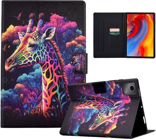 Coque Pour Lenovo Tab M11 11"" 2024 Étui Housse De Protection En Cuir Pu Tablette Cover Avec Réveil/Veille Auto Pour Lenovo Tab M11 2024 Tb-331fc, Illusion Giraffe[Coq9127290]
