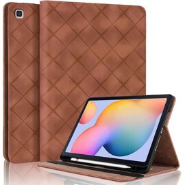 Kal-Coque Pour Samsung Galaxy Tab A 10.1"" 2019 Sm-T510/T515 Avec Fente De Stylo, Flip Cuir Pu Tablet Housse Avec Fonction Support Étui Pour Galaxy Tab A 10.1 2019 - Brun