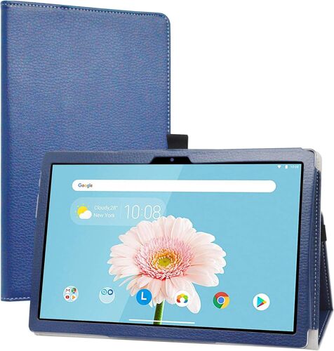 ELVORIX-Étui Compatible avec TECLAST P20HD/M40/M40SE/M40 Pro - Coque Slim en PU Cuir Pliable avec Support pour Tablette 10.1 Pouces, Bleu