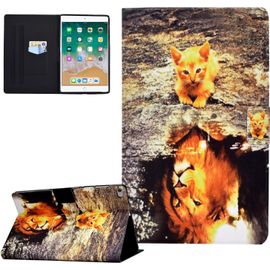 Kal-Coque Pour Ipad 9.7 Pouces 2017/2018 5ème /6ème Génération, Ipad Air 1/2 Housse Étui De Protection Coque Tablette Ipad 9.7"" 2017/2018, Ipad Air1/Air 2, Chat Et Lion