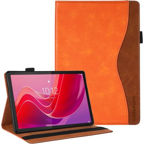 Kal-Coque Pour Lenovo Tab M11 11 Pouces 2024 Étui Housse De Protection En Cuir Pu Avec Poche De Document Pour Lenovo Tab M11 Tablet 11'' (Tb330fu/Tb330xu), Orange