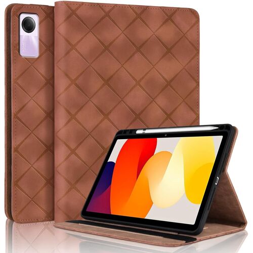 KAL-Coque Pour Xiaomi Redmi Pad Se 11 Pouces 2023 Avec Fente De Stylo, Flip Cuir Pu Tablet Housse Avec Fonction Support Étui Pour Redmi Pad Se 11"" - Brun