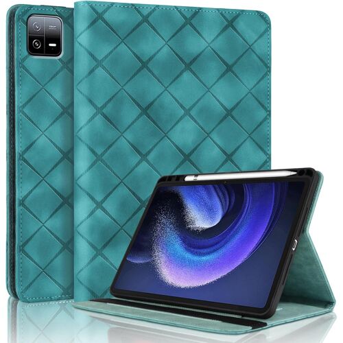 KAL-Coque Pour Xiaomi Pad 6/ Pad 6 Pro 11 Pouces 2023 Avec Fente De Stylo, Flip Cuir Pu Tablet Housse Avec Fonction Support Étui Pour Xiaomi Pad 6 Pro - Vert