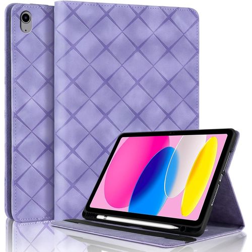 Coque Pour Ipad 2025 A16 11""/ Ipad 10 2022 10.9"" Avec Fente De Stylo, Flip Cuir Pu Tablet Housse Avec Fonction Support Étui Pour Ipad 11 2025 - Violet