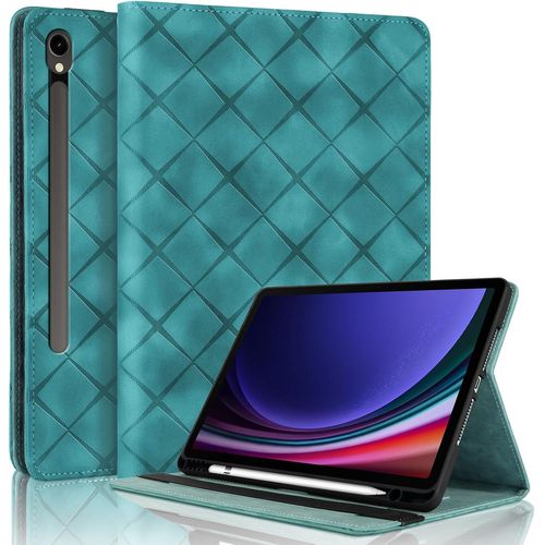Coque Pour Samsung Galaxy Tab S10 Fe/ S9 Fe/ S9 Avec Fente De Stylo, Flip Cuir Pu Tablet Housse Avec Fonction Support Étui Pour Galaxy Tab S9 - Vert