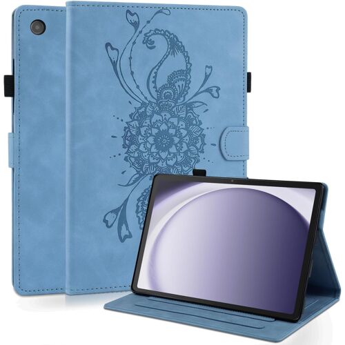 KAL-Coque Étui Compatible Avec Samsung Galaxy Tab A9 8.7 Pouces 2023 Tablette,Housse Case Étui En Cuir Pu Avec Support Fonction Pour Samsung Galaxy Tab A9 2023 Sm-X110 / X115,Bleu Ciel