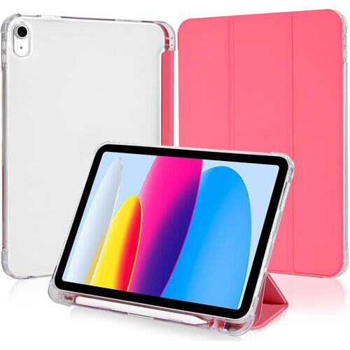 Kal-Coque Pour Ipad A16 11ème Génération 11 Pouces 2025/Ipad 10ème Génération 10,9"" 2022 Avec Porte-Stylet, Housse Étui De Protection Mince Léger Coque Arrière En Tpu Translucide, Pastèque Rouge