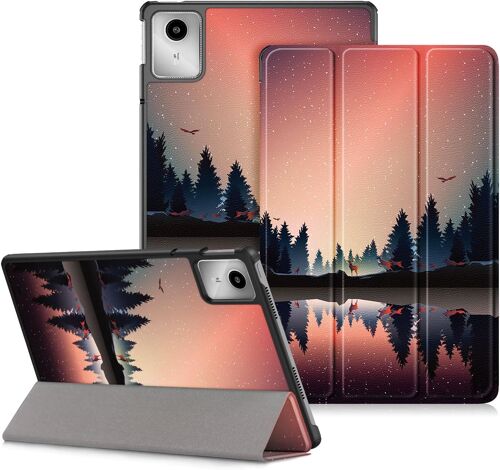 Coque Pour Lenovo Tab M11 11 Pouces 2024 Étui Fin Et Rigide Housse Pliable Légère, Protection Pour Lenovo Tb-330Fu/Tb-330Xu Tri-Fold Folio Case,Crépuscule[SEL6275186]