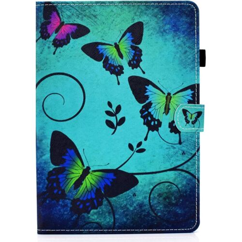KAL-Coque Compatible Avec Ipad 10.2"", Ipad 8/7 (8E Gén 2020/7E Gén 2019)/Ipad Air 3Rd 10.5/ Ipad Pro 10.5 2017 Cuir Pu Flip Étui Case Housse Avec Support Fonction,Papillon / 1