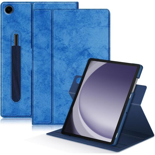 Coque Pour Tablette Samsung Galaxy Tab A9 Plus/Galaxy Tab A9 + 11 Pouces, Etui Housse Rotatif 360° Avec Fonction Support Compatible Tablette Sm-X210/X216/X218,Bleu Foncé[Coq9123590]